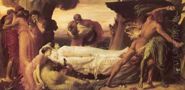 Hercules Wrestling With Death For The Body Of Alcestis Oil Painting by Lord Frederick Leighton