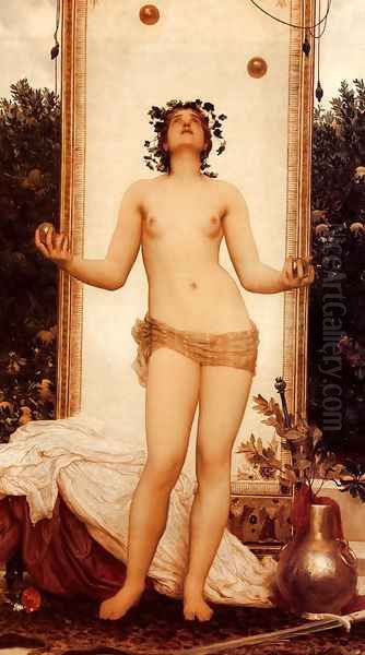 The Antique Juggling Girl Oil Painting by Lord Frederick Leighton