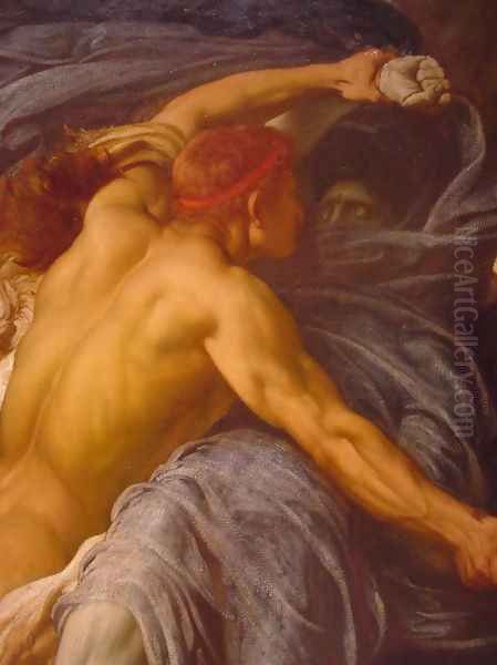 Hercules Wrestling with Death for the Body of Alcestis [detail #1] Oil Painting by Lord Frederick Leighton