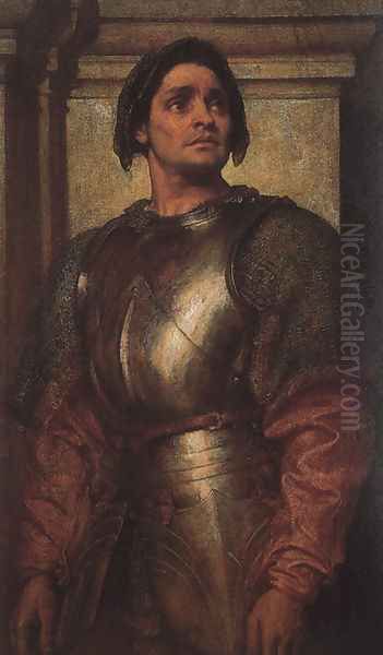 A Condottiere Oil Painting by Lord Frederick Leighton