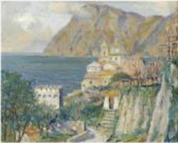 Capri Oil Painting by Edward Alfred Cucuel