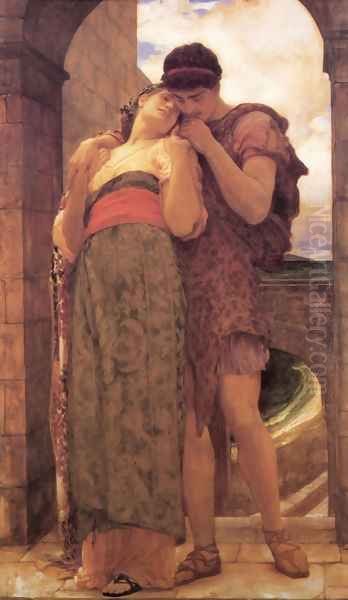 Wedded Oil Painting by Lord Frederick Leighton