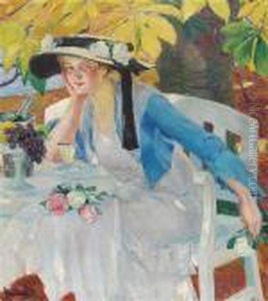 Herbstzauber Oil Painting by Edward Alfred Cucuel