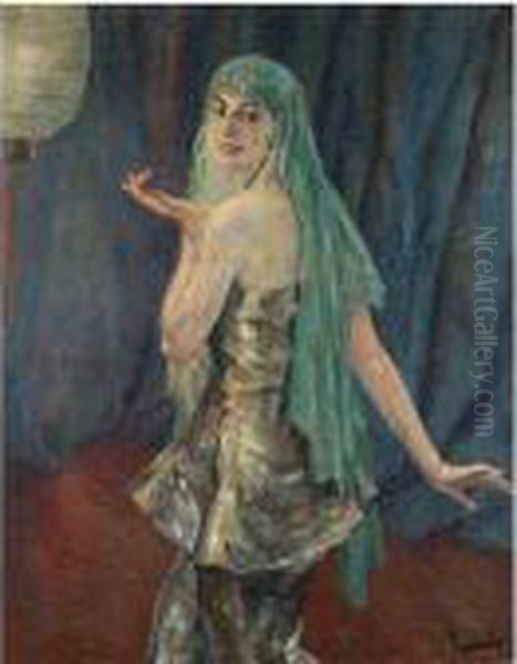 Odalisque Oil Painting by Edward Alfred Cucuel