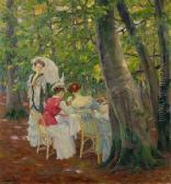 Im Walde Oil Painting by Edward Alfred Cucuel