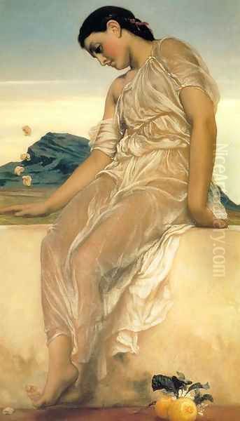 Girl Oil Painting by Lord Frederick Leighton