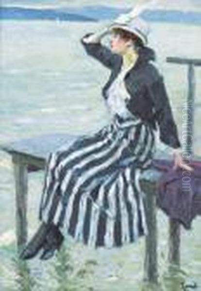 East Wind Oil Painting by Edward Alfred Cucuel