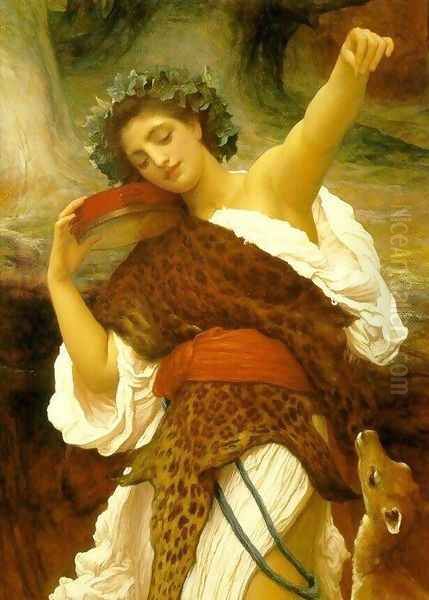 Bacchante Oil Painting by Lord Frederick Leighton