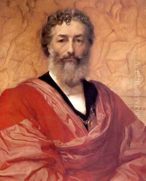 Self Portrait Oil Painting by Lord Frederick Leighton