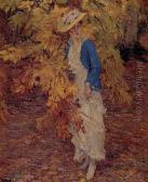 In The Forest Oil Painting by Edward Alfred Cucuel