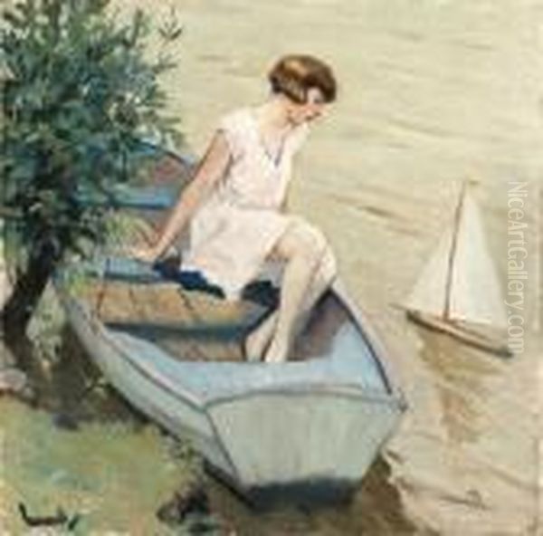 The Small Boat Oil Painting by Edward Alfred Cucuel