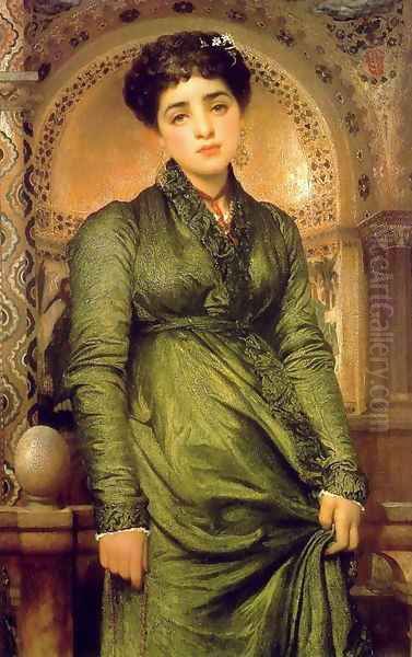 Girl In Green Oil Painting by Lord Frederick Leighton