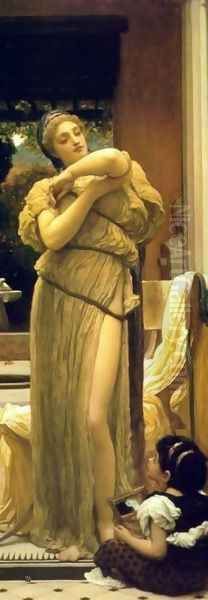 Venus Disrobing Oil Painting by Lord Frederick Leighton