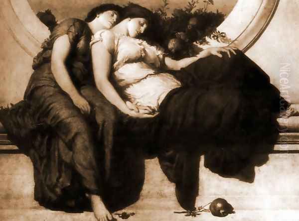 Summer Noon Oil Painting by Lord Frederick Leighton