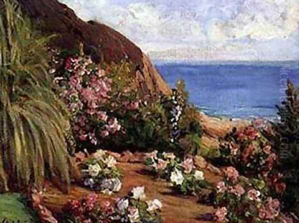 Seaside Flowers Oil Painting by Lord Frederick Leighton