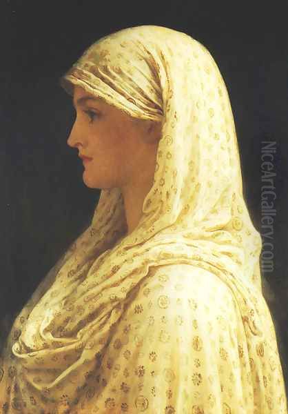 Vestal Oil Painting by Lord Frederick Leighton