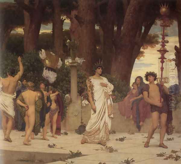 The Daphnephoria [detail: right] Oil Painting by Lord Frederick Leighton