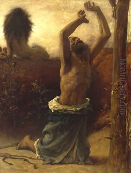 St Jerome Oil Painting by Lord Frederick Leighton