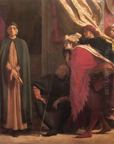 Dante in Exile [detail: right] Oil Painting by Lord Frederick Leighton