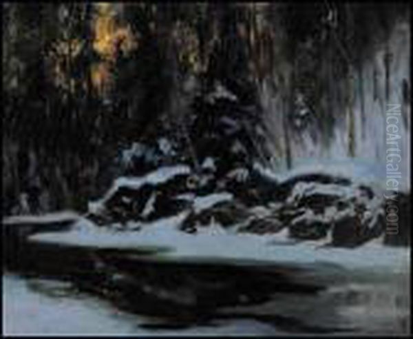 A Creek, Cache River Oil Painting by Maurice Galbraith Cullen