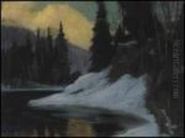 After A Snowfall In The Laurentians Oil Painting by Maurice Galbraith Cullen