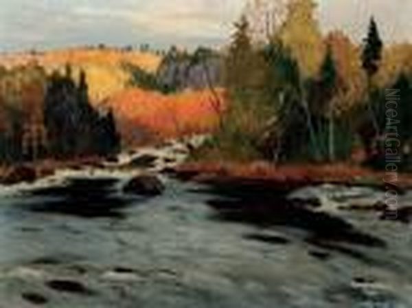 Autumn, Devil's River, Monttremblant, Que. Oil Painting by Maurice Galbraith Cullen