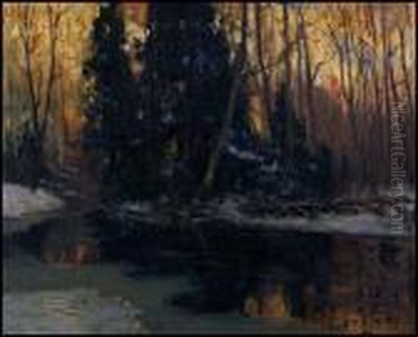 The Cache River Oil Painting by Maurice Galbraith Cullen