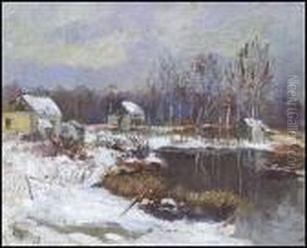 Winter, Beaupre Oil Painting by Maurice Galbraith Cullen