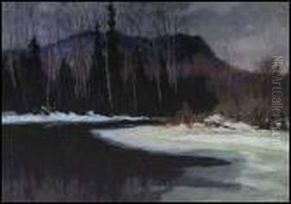 Spring, The Cache River, Mount Tremblant, Quebec Oil Painting by Maurice Galbraith Cullen