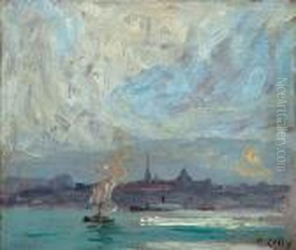 Montreal From St. Helen's Island Oil Painting by Maurice Galbraith Cullen