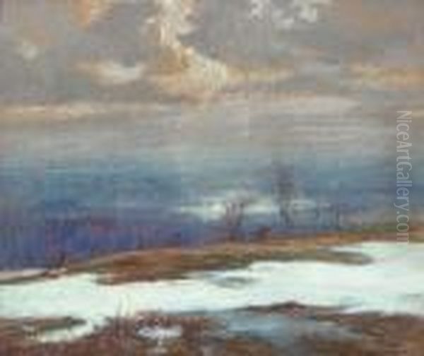 Winter River Oil Painting by Maurice Galbraith Cullen