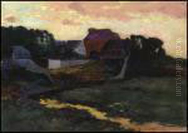 French Canadian Village Oil Painting by Maurice Galbraith Cullen