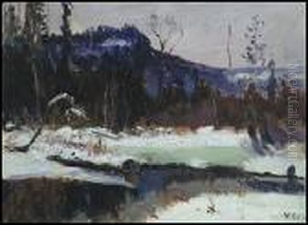 A Bend In The River Oil Painting by Maurice Galbraith Cullen