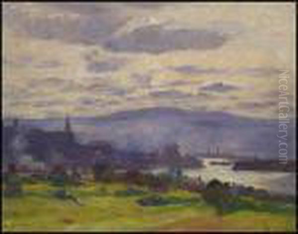 Quebec City From Levis Oil Painting by Maurice Galbraith Cullen