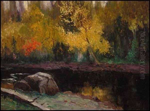 Lower Cache, Autumn Oil Painting by Maurice Galbraith Cullen