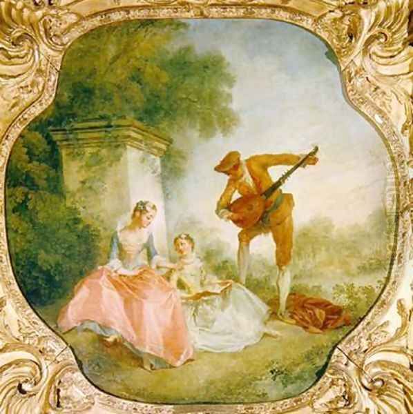 The Music Lesson Oil Painting by Nicolas Lancret