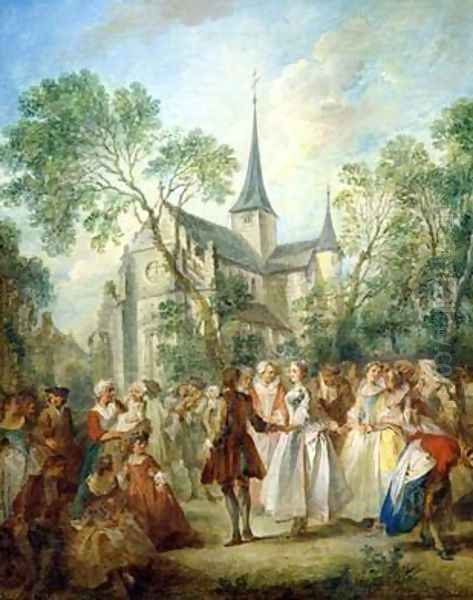 The Wedding Dance Oil Painting by Nicolas Lancret