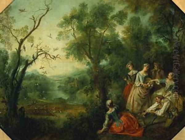 Spring Oil Painting by Nicolas Lancret