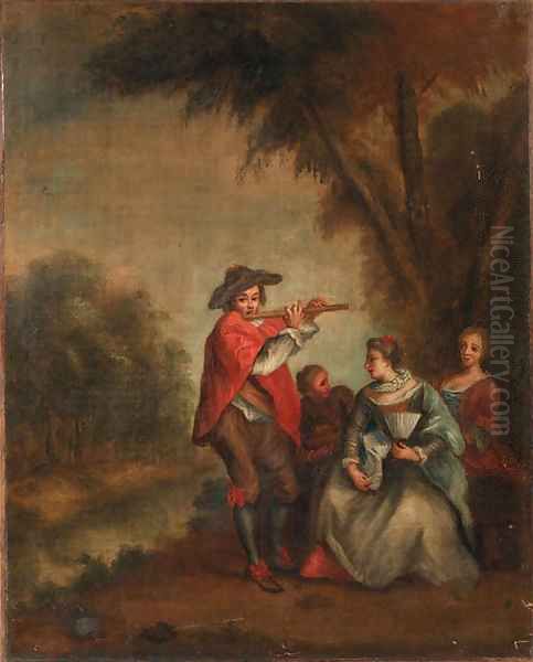 A fte champtre Oil Painting by Nicolas Lancret