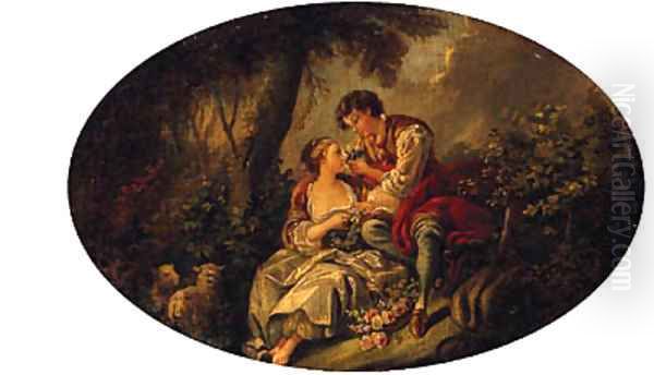 The Lovers Oil Painting by Nicolas Lancret