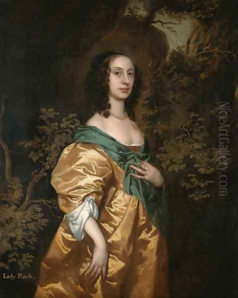 Portrait of Elizabeth Harvey, Lady Finch (1627-1676) Oil Painting by Sir Peter Lely