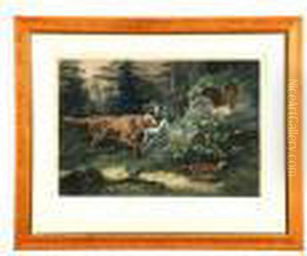 American Field Sports, Flush'd Oil Painting by Currier & Ives Publishers