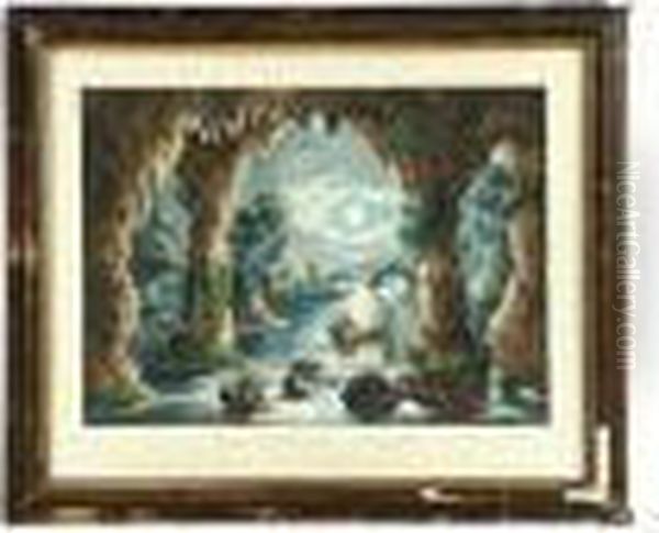 The Enchanted Cave Oil Painting by Currier & Ives Publishers