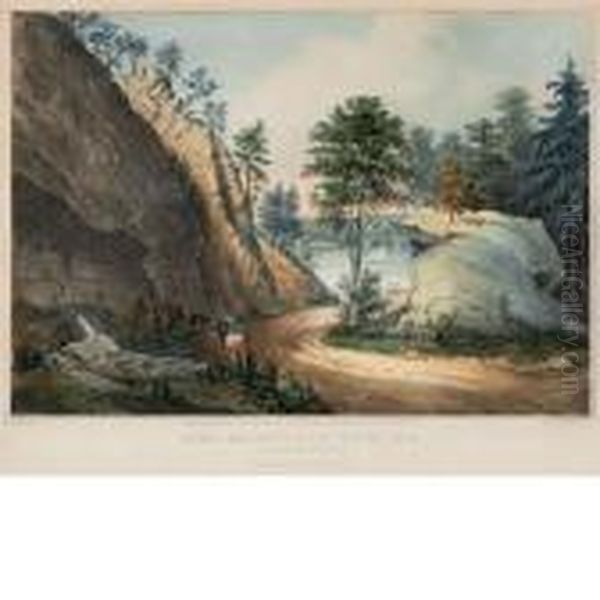 The Hudson, From West Point Oil Painting by Currier & Ives Publishers