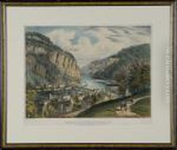 View Of Harper's Ferry, Va Oil Painting by Currier & Ives Publishers