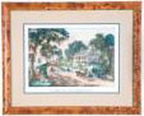 A Home On The Mississippi Oil Painting by Currier & Ives Publishers