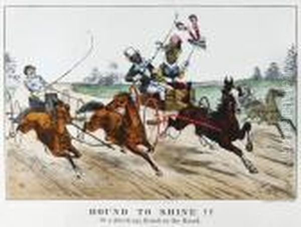 Bound To Shine; Bound To Smash Oil Painting by Currier & Ives Publishers