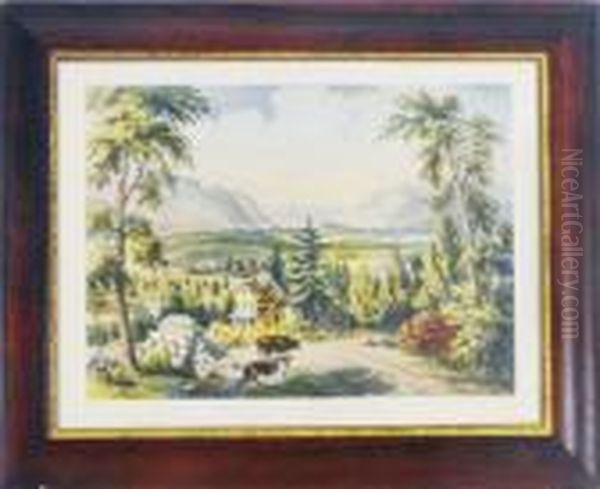 The Hudson Highlands, From The Peekskill And Cold Spring Road Neargarrison's Landing Oil Painting by Currier & Ives Publishers