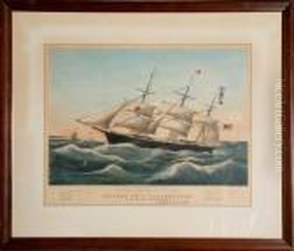 Clipper Ship Dreadnought Oil Painting by Currier & Ives Publishers