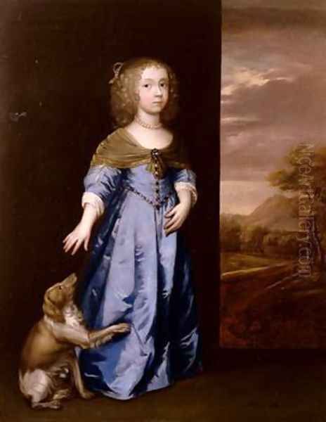 Lady Henrietta Mordaunt Oil Painting by Sir Peter Lely